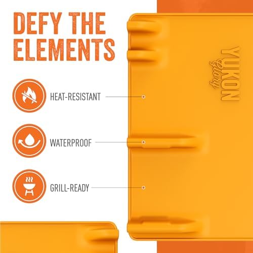 Yukon Glory Silicone Tool Rest Mat, Orange, Holds 3 Grill Tools - Image 6