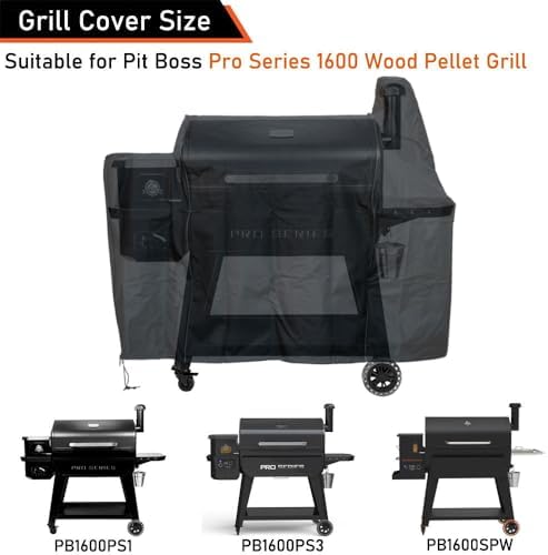 ZJYWSCH Grill Cover for Pit Boss Pro Series 1600 Wood Pellet Grill Smoker PB1600PS1 PB1600PS3 Sportsman 1600 PB1600SPW Heavy Duty Waterproof PitBoss 1600 Grill Cover - Image 2