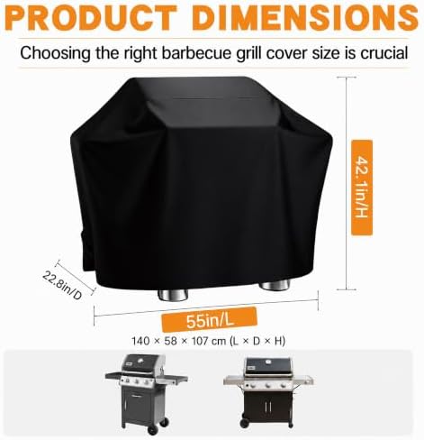 55 Inch Grill Cover for Outdoor Grill, Waterproof BBQ Cover - Image 2