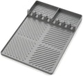 Silicone Griddle Tool Mat for Blackstone, Heat Resistant Side Shelf Mat with Drip Pad – BBQ Grill Accessories for Outdoor Grill, Kitchen Counter, Spatula Holder, Cooking Organizer (1, Gray) by Unknown