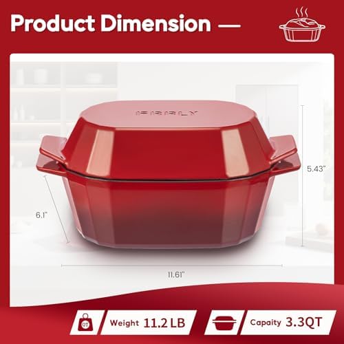Enameled Cast Iron Dutch Oven for Bread Baking – 3QT Oval Round Heavy Duty Bread Pan with Lid, Non-Stick Ceramic Coating,Loaf Cast Iron Bread Oven for Sourdough, Baking, Roasting, Braising, Stovetop & Oven Safe - Image 2