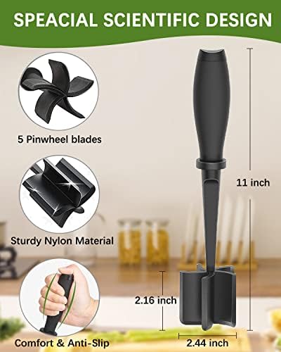 Upgrade Meat Chopper Hamburger Masher Ground Beef Smasher Utensil Mix Tool - Image 4