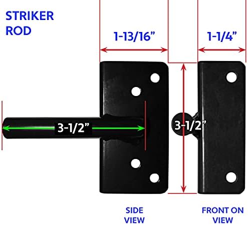 Stainless Steel Vinyl Gate Latch Black (for Vinyl, Wood, PVC etc. Fencing) Fence Gate Latch w/Mounting Hardware - CASE Qty 12 - Image 3