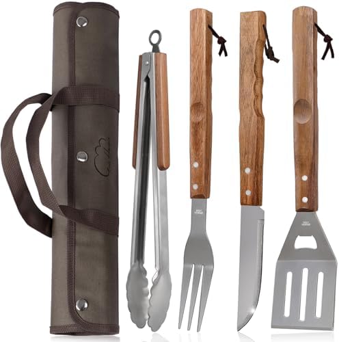 5pcs BBQ Grill Accessories Set - Stainless Steel Grilling Tools by EsieHouzie