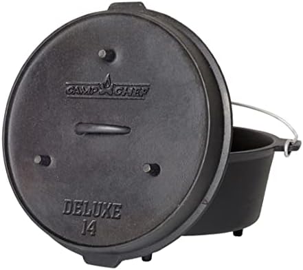 Camp Chef 14 in. Cast Iron Dutch Oven with Lid Lifter by CampChef
