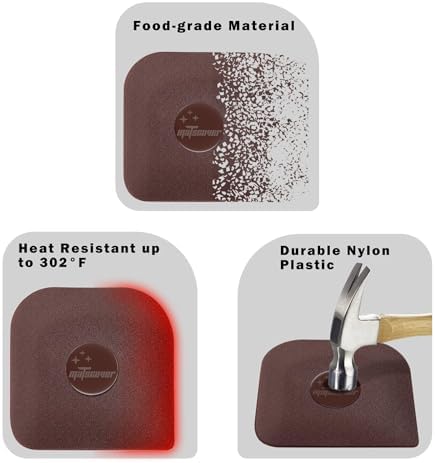 Pan Scraper, 5 Pcs Pot & Dish Scraper Plastic, Sturdy Scraper Kitchen Tool - Image 5