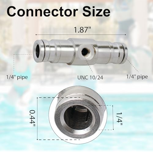 Brass Patio Misting Kit – 10pcs Brass Micro-Nozzles & 10pcs1/4″ Slip Connectors for Outdoor Cooling (UNC 10/24, 0.012″ Precision Orifice, 15-280 psi) - Image 2