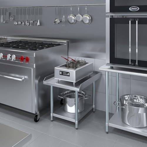 24" x 30" Stainless Steel Equipment Stand with Undershelf NSF - Image 2