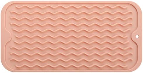 MicoYang Silicone Dish Drying Mat for Multiple Usage,Easy clean,Eco-friendly,Heat-resistant Silicone Mat for Kitchen Counter or Sink,Refrigerator or Drawer Liner Pink S 12 inches x 6 inches by MicoYang