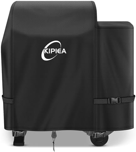 Kipiea 600D Pellet Grill Cover for Weber Searwood 600 & Smoque, Waterproof BBQ Smoker Cover, UV Resistant, No Tear, No Fading by Kipiea