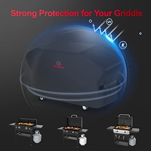 Comnova Griddle Cover for Blackstone 28 Inch With Hood - 600D Heavy Duty Waterproof Flat Top Grill Cover for Pro Series, BBQ Cover for Models 1883, 1924 and More - Image 6