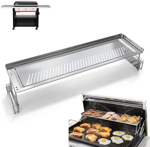 Griddle Warming Rack for Weber 30 inch Slate Griddles, 304 Stainless Steel by LSBABQ