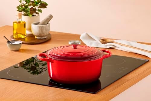 Le Creuset Enameled Cast Iron Round Dutch Oven, 4.5 qt., Cerise/Crucible - Image 6