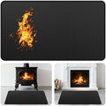 Fireplace Mat Fireproof, 42 x 24 Inch Hearth Rugs for Fireplaces Fire Resistant, Indoor Fire Pit Wood Stove Pads, Outdoor Under Grill Mats, Protect Floors and Decks from Sparks Embers by GRIBUDDY