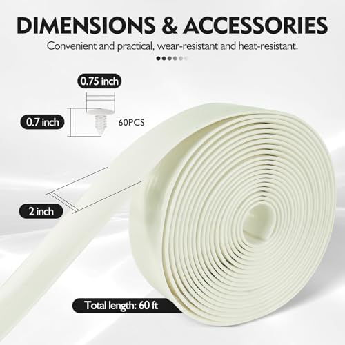 LukLoy 2" Wide 60ft Long Vinyl Straps for Patio Chairs Repairs, White - Image 4