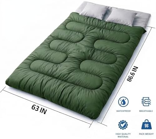 MalloMe Sleeping Bags for Adults Cold Weather & Warm - Backpacking Camping Sleeping Bag for Kids 10-12, Girls, Boys - Lightweight Compact Camping Essentials Gear Accessories Hiking Sleep Must Haves - Image 2