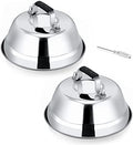 Leonyo 6.5IN Stainless Steel Griddle Basting Cover Dome, 2 Pack by Leonyo
