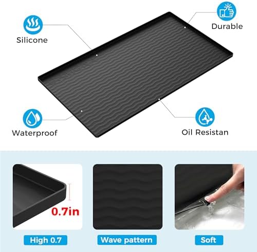 URMONA 22 x 14 in Waterproof Silicone Under Sink Mat, Cabinet Protector - Image 2