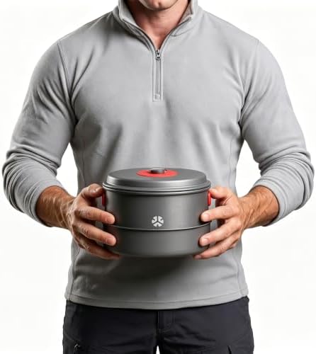 ALOCS Camping Cookware Set Camping Gear Compact Camping Pots and Pans Set - Image 5