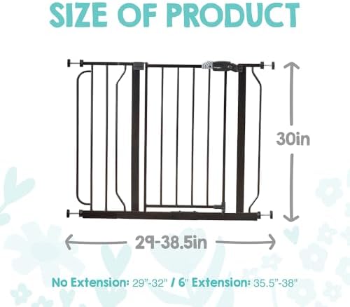 Regalo Safety 29"-38.5" Easy Step Baby Gate, Bottom of Stairs & Doorways - Image 2