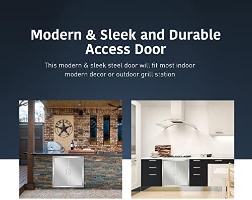 Anfrere 24" W x 24" H Outdoor Kitchen Door, Premium 304 Stainless Steel - Image 6