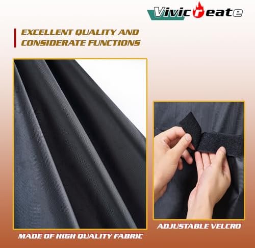 Vivicreate Waterproof BBQ Grill Cover 52 Inch Heavy Duty 420D Fabric Outdoor Barbecue Cover Weatherproof UV Protection Windproof Fits Weber Char-Broil Nexgrill Traeger Smoker Parrilla - Image 5