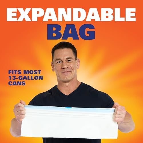Hefty Ultra Strong 13 Gallon Trash Bags, Tall Kitchen Trash Bags 13 Gallon Size, Drawstring Closure, Continuous Odor Control, White, Clean Burst Scent, 110 Bags - Image 6