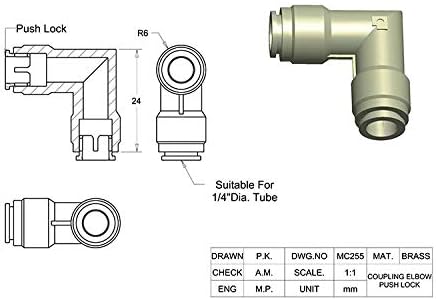 Misting Fittings (1/4'' Coupling Elbow Push Lock -Pack of 5) - Image 2