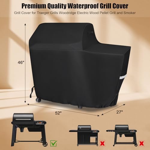 Grill Cover for Traeger Woodridge Electric Wood Pellet Smoker Grill - Image 2