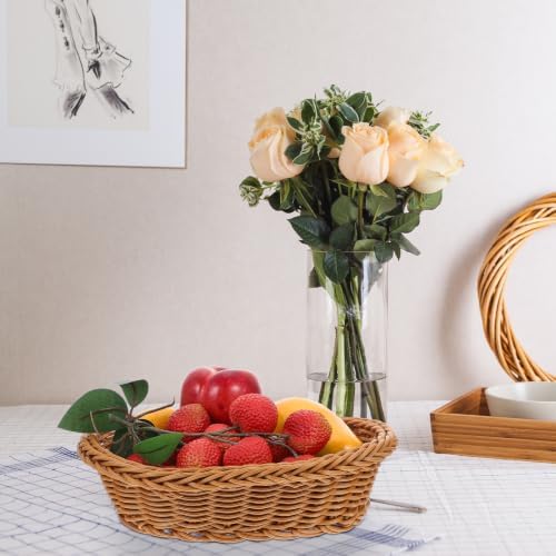 Oval Plastic Woven Basket Xmas for Bread, Fruit, Storage Use - Image 6