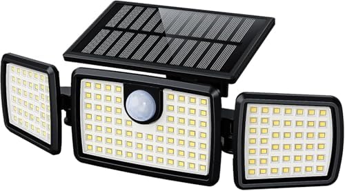 MIHANI Solar Lights Outdoor, Solar Motion Deck Lights Outdoor for Deck with High Brightness, Larger Built-in Tempered Glass Solar Panel, Sensitive PIR Motion Inductor by MIHANI