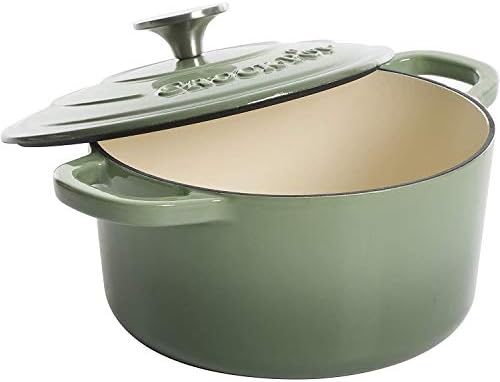 Crock-Pot Artisan Round Enameled Cast Iron Dutch Oven, 3-Quart, Gradient Red - Image 4