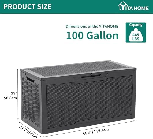 YITAHOME 100 Gallon Outdoor Storage Box - Image 6