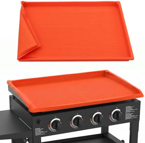 Silicone Griddle Cover Mat for Blackstone 36in, Raised-Edge Orange by Unknown