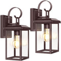BesLowe 2-Pack Outdoor Wall Light Fixtures, Modern Porch Sconces, Brown by BringYourBrightFuture