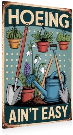 BEASTZHENG Funny Gardening Essentials Garden Mental Tin Sign Wall Art Decor by BEASTZHENG