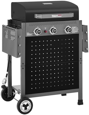 Royal Gourmet GL3001 3-Burner Gas Grill with Pegboard, Black & Cool Gray - Image 2