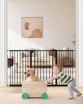 keny 29"-55" Extra Wide Baby Gate, Pressure Mounted No Drilling Dog Gate by keny