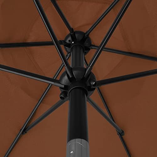 Sunnyglade 7.5' Patio Umbrella Outdoor Table Umbrella Tilt Crank Brown - Image 4
