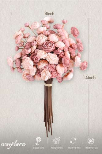 Fake Flowers Faux Flower Artificial Ranunculus Flowers Dusty Rose Peonies - Image 6