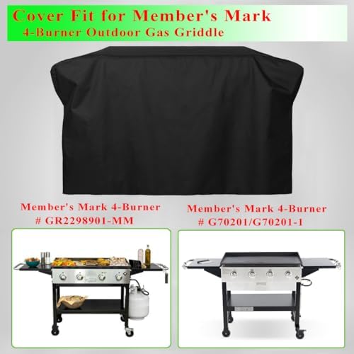 Griddle Cover for Members Mark 4-Burner Outdoor Flat Top Gas Griddle, 600D Heavy Duty Waterproof for Member's Mark 36 Inch Griddle Cover Replacement - Image 2