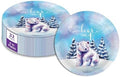 Our Little Polar Bear Turns One First Birthday - 32 Piece Disposable Party Supplies - Decorations for Winter 1st Birthday Round Party Plates - Large 9" Paper Plates In Bulk by BirthdayGalore