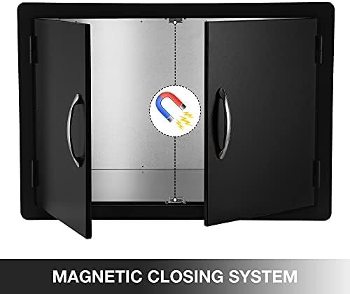 Stanbroil 30 Inch Dry Storage Cabinet for Outdoor Kitchen, Black Steel - Image 3
