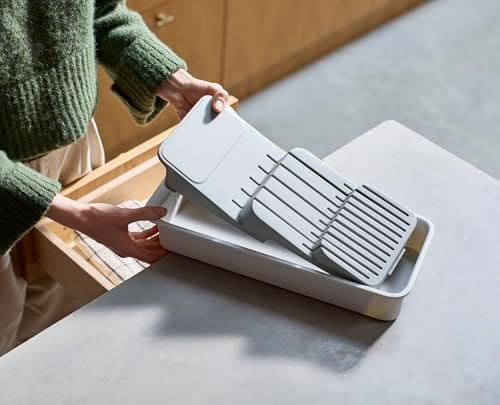 Joseph Joseph DrawerStore 2-Tier Knife Kitchen Drawer Organizer, Holds up to 11 Knives, Disassembles for Easy Cleaning, Recycled Plastic - Image 6