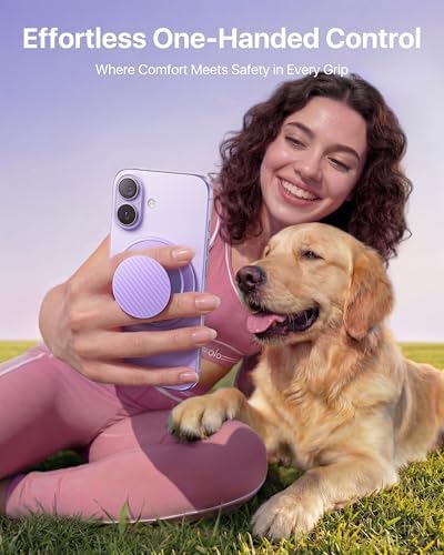andobil [2026 Ultra-Thin] Magnetic Phone Ring Grip for MagSafe, Purple - Image 4