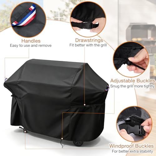 65x30 Grill Cover for Expert Grill 3 Burner Gas & Charcoal Combo BBQ Grill - Image 4