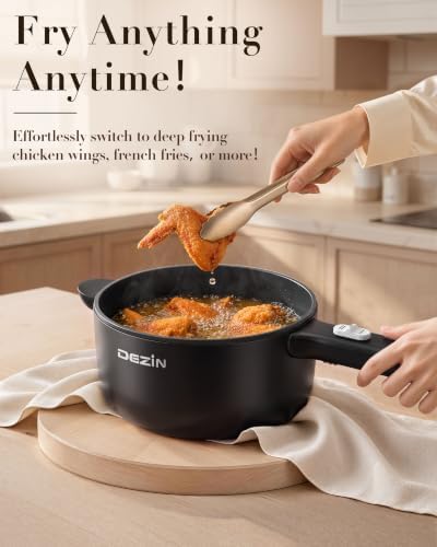 Dezin 2L Hot Pot Electric, Non-Stick Electric Pan, 700W Adjustable Power - Image 3