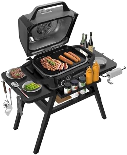 Adjustable Cart for Ninja Outdoor Woodfire Grill Stand OG700 OG800 OG900 by WEBROIL