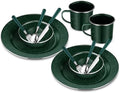 Nuogo 12 Pcs Enamel Camping Tableware Set Dinnerware Kit by Nuogo