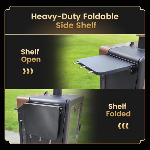 Folding Side Shelf for Pit Boss Copperhead 1300 PBV4NX 4 Series Smoker - Image 4